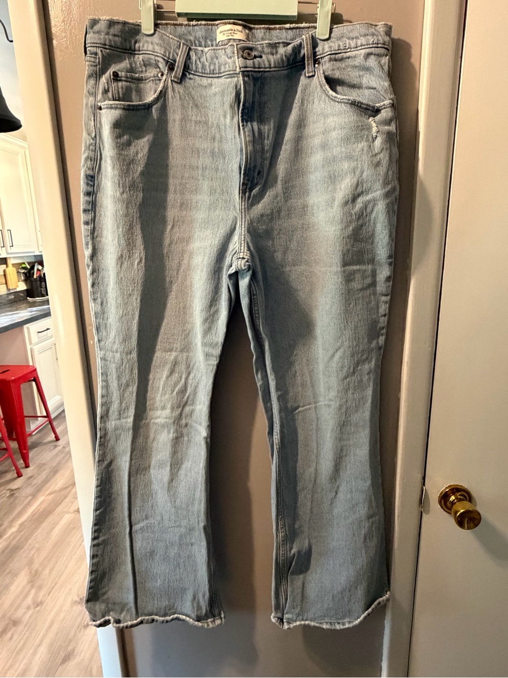 Abercrombie & Fitch Light Wash Bootcut High-Rise Jeans